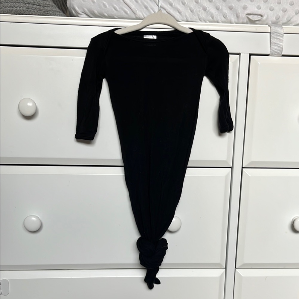 Black Knotted Baby Gown